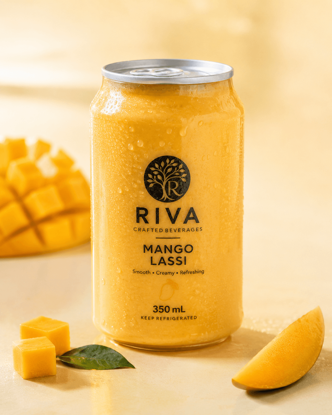 Riva Mango Lassi — chilled can, ready to drink
